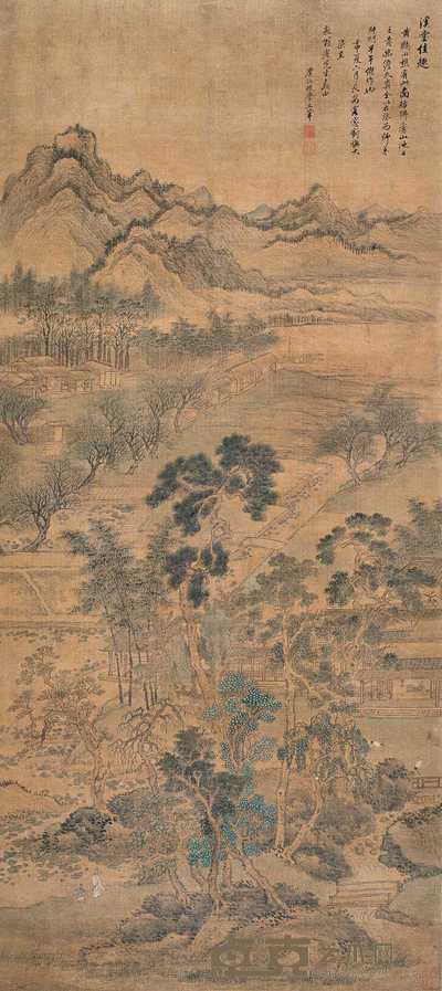 王翚 1692年作 溪堂佳趣 立轴 136×60.5cm